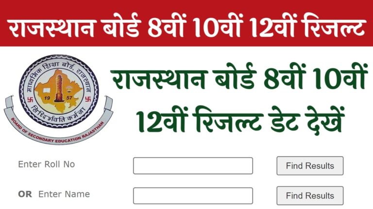 Rajasthan Board Result Date