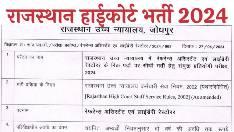 Rajasthan High Court Vacancy