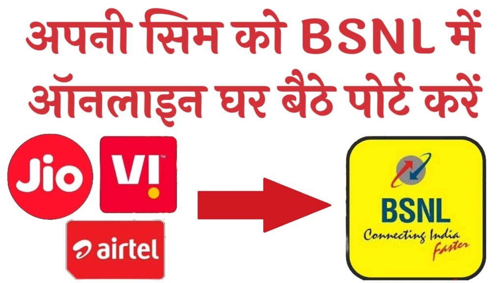 bsnl sim port online