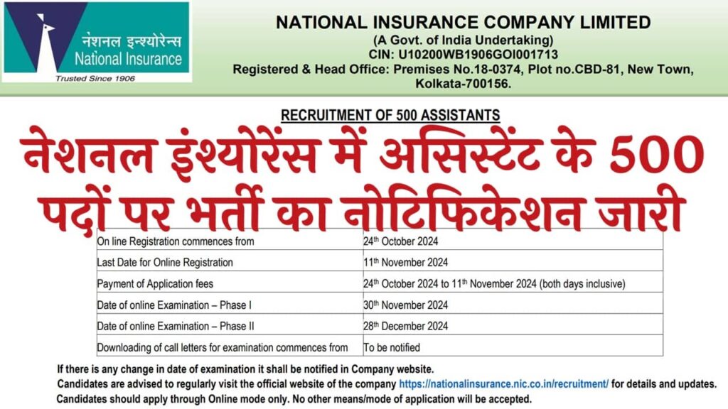 NICL Assistant Vacancy